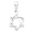 Sterling Silver 3-D Star of David Pendant