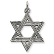 Sterling Silver Antiqued Star of David Charm