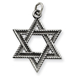 Sterling Silver Antiqued Star of David Pendant
