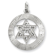 Sterling Silver Star of David Disc Charm