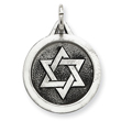 Sterling Silver Antiqued Star of David Medal