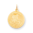 14K Gold Saint George Medal Charm