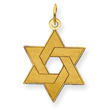 14K Gold Laser Designed Star of David Charm