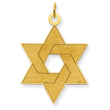 14K Gold Laser Designed Star of David Charm