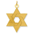 14K Gold Laser Designed Star of David Charm