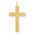 14K Gold Laser Designed Cross Pendant