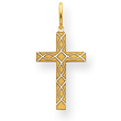 14K Gold Laser Designed Cross Charm