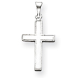 14K White Gold Latin Cross Pendant