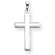14K White Gold Latin Cross Pendant