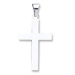 14k White Gold Polished Cross Pendant