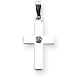 14K White Gold Diamond Cross Pendant