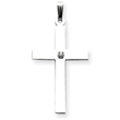 14K White Gold Diamond Cross Pendant