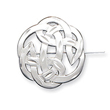 Sterling Silver Satin Finish Diamond Cut Celtic Knot Pin