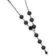 Black-Plated Faceted Jet Bead Bezel Drop Y 16