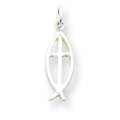 Sterling Silver Ichthus Fish Cross Charm