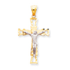 14K Two-Tone Gold Crucifix Pendant