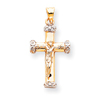 14K Two-Tone Gold Crucifix Pendant