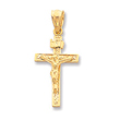 14K Gold INRI Crucifix Charm