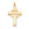 14K Gold Celtic Cross Pendant