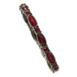 Black-Plated Red Crystal Stretch Bracelet