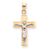 14K Two-Tone Gold Crucifix Pendant