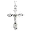 14K White Gold Crucifix Pendant