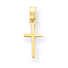 14K Gold Polished Cross Charm