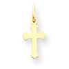 14K Gold Mini Polished Cross Charm