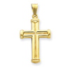 14K Gold Hollow Cross Pendant