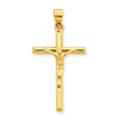 14K Gold Hollow Crucifix Pendant