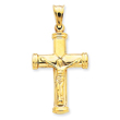 14K Gold Reversible Crucifix /Cross Pendant