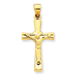 14K Gold Reversible Crucifix /Cross Pendant