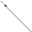 Black Crystal Bead Eyeglass Holder Silver-Tone 30" Chain