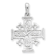 14K White Gold Jerusalem Cross Pendant