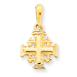 14K Gold Jerusalem Cross Charm
