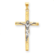 14K Two-Tone Gold Crucifix Pendant