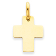 14K Gold Polished Cross Charm