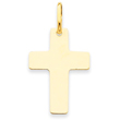 14K Gold Polished Cross Charm