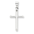 14K  White Gold Hollow Cross Pendant