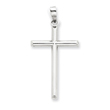 14K  White Gold Hollow Cross Pendant