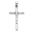 14K White Gold Crucifix Pendant