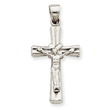 14K  White Gold Reversible Crucifix  Cross Pendant