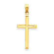14K Gold Reversible Latin Cross Pendant