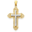 14K Two-Tone Cross Pendant