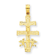 14K Gold Cara Vaca Crucifix Pendant