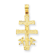 14K Gold Cara Vaca Crucifix Pendant