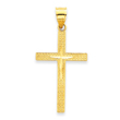 14K Gold Diamond -Cut Latin Cross Pendant