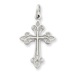 14K White Gold Cross Pendant