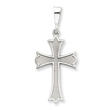 14K White Gold Cross Pendant