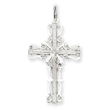 14K  White Gold Latin Cross Pendant